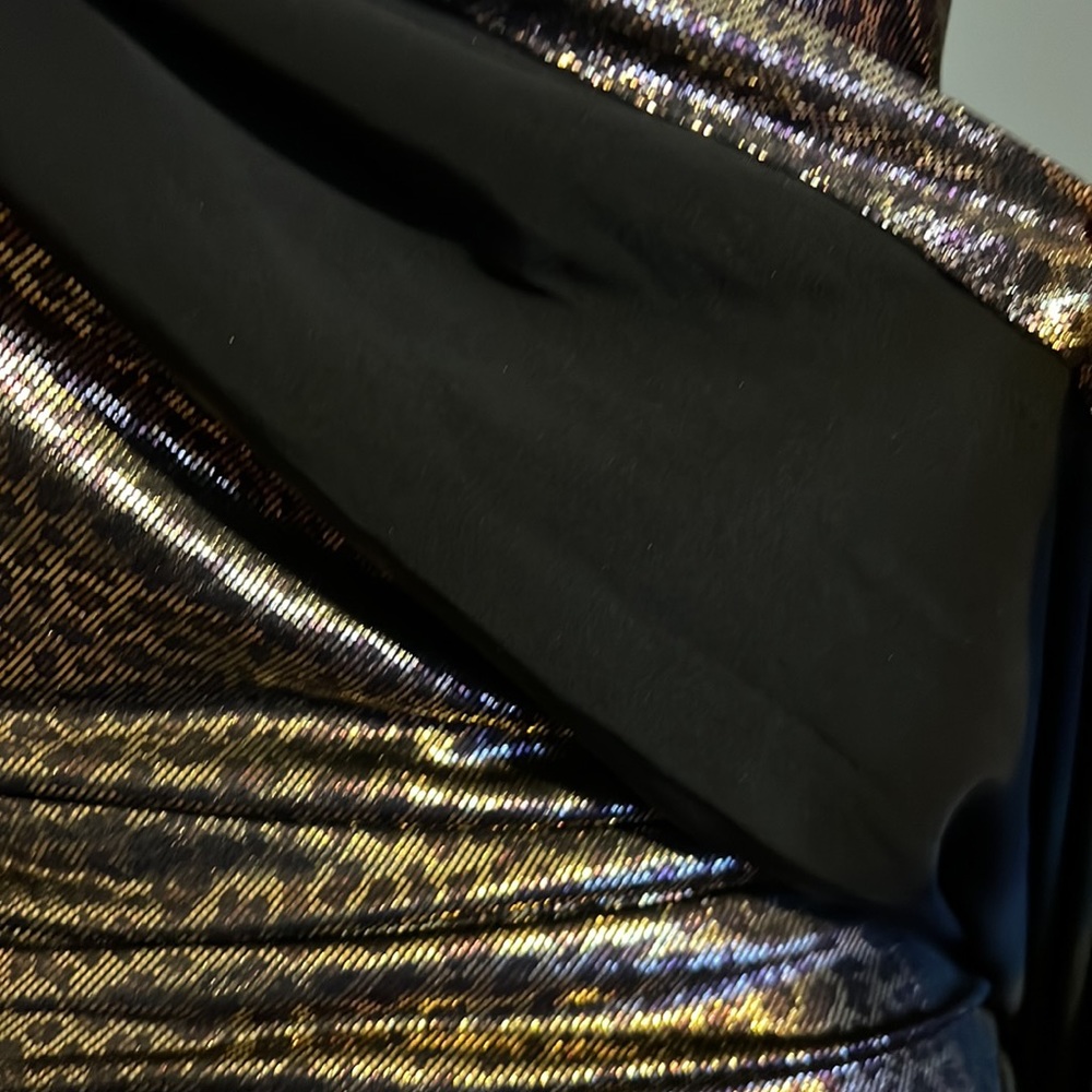 Bebe Addition metalic gold leopard print size XS raunch mini ddress - Picture 12 of 17